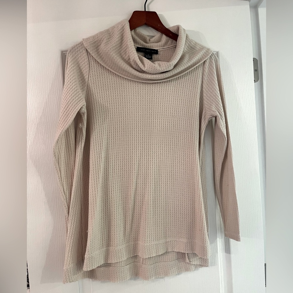 Joan Vass Cream Pull Over Swearer Size Medium